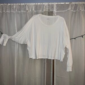 Long Sleeve Loose Fitting Crop Top